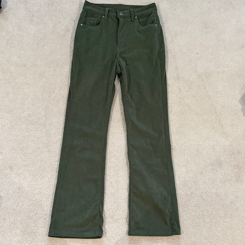 Women's Green Corduroy Pants